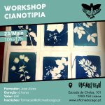 Imagem do workshop de cianotipia.